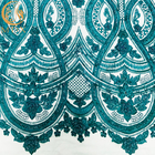 پارچه توری گلدوزی سه بعدی با الگوی خاص دست ساز برای لباس مد