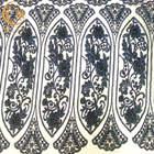 پارچه توری لباس دوزی شده پولک دوزی آفریقایی به طول 91.44 سانتی متر