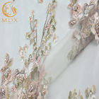 MDX انواع پارچه توری دوزی 140 سانتی متر عرض دست ساز برای لباس