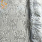 پارچه توری براق سفید گلدوزی شده زیبا MDX 20 ％ برای لباس