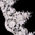لباس عروس زیبا سه بعدی گل توری گلدوزی برازنده برای پوشاک