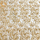 پارچه توری دست‌ساز با منجوق دوزی طلا برای لباس